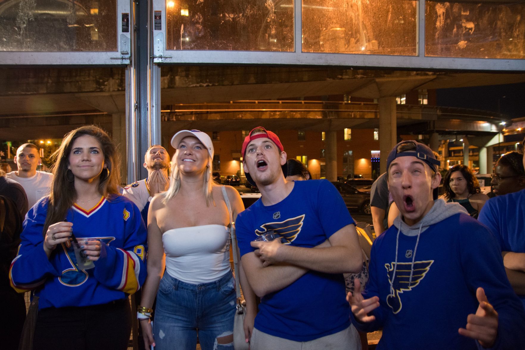 Blues Fans at Wheelhouse during Stanley Cup Final Game 7. Spons